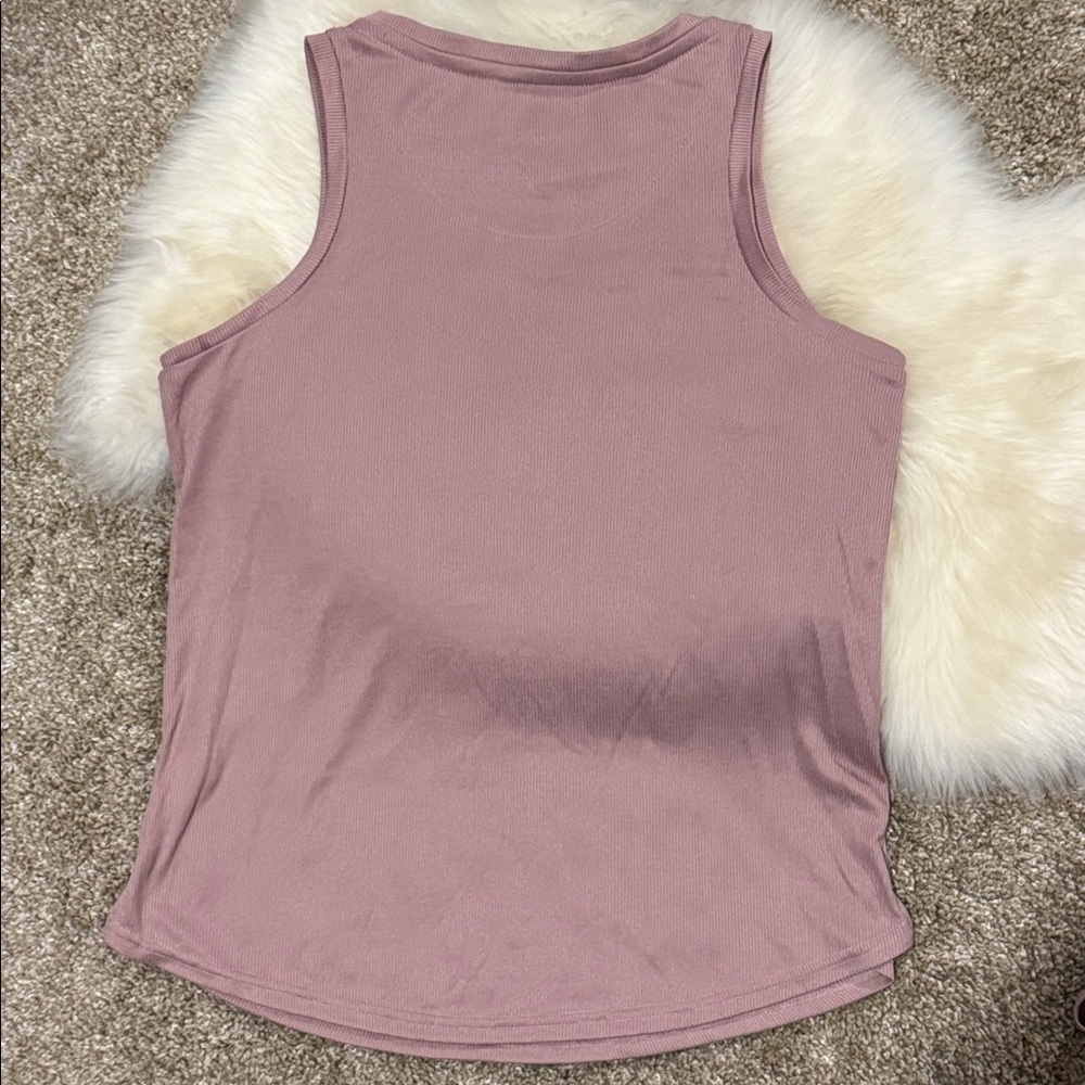 Nicole Miller Pajama Ribbed Tank & Short Sleep Set Dusty Rose Size S - Picture 5 of 7